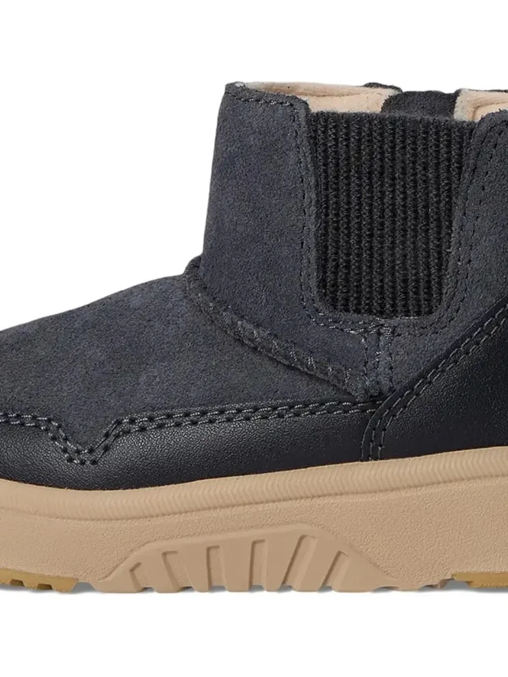 UGG Kids Charcoal Gray and Tan Ankle Booties